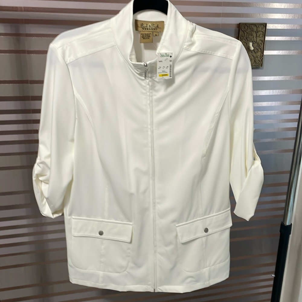 NWT women’s size medium Peck & Peck weekend wear zip up jacket blazer